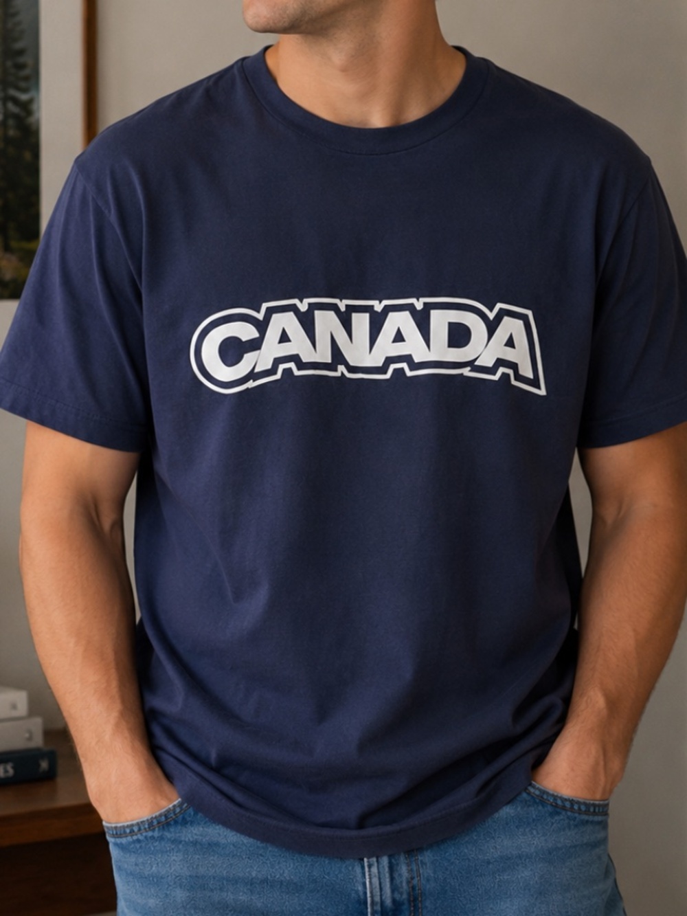 Hudson's Bay Company 2006 Torino Winter Olympic t-shirt in blue